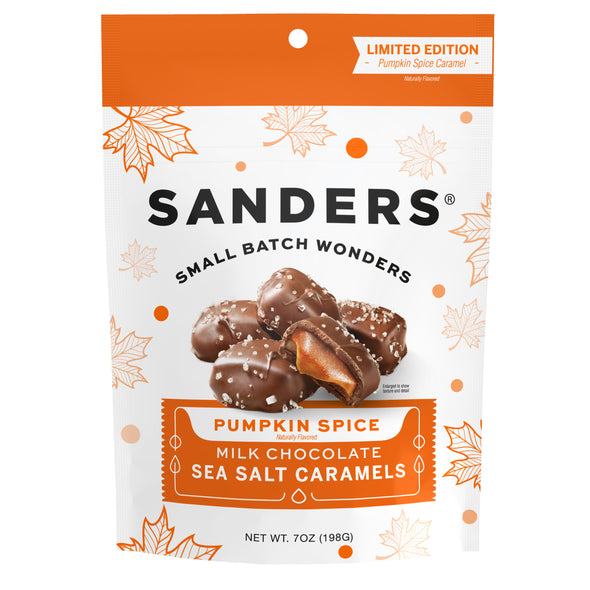 Milk Chocolate Pumpkin Spice Sea Salt Caramels 7oz.