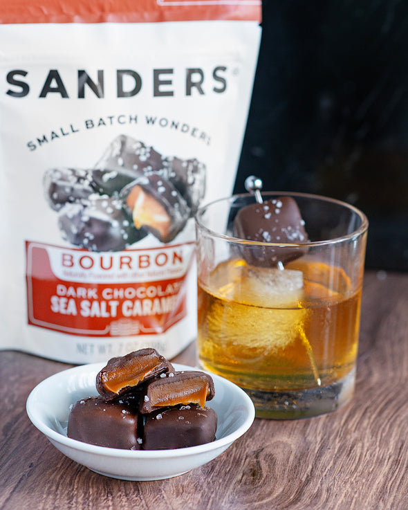 Dark Chocolate Bourbon Sea Salt Caramel 7oz Pouch